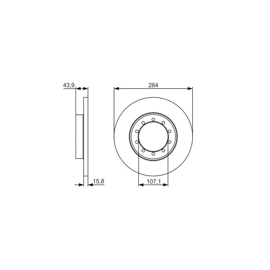 BOSCH 0 986 479 A34 Brake Disc for FORD TRANSIT Solid Oiled