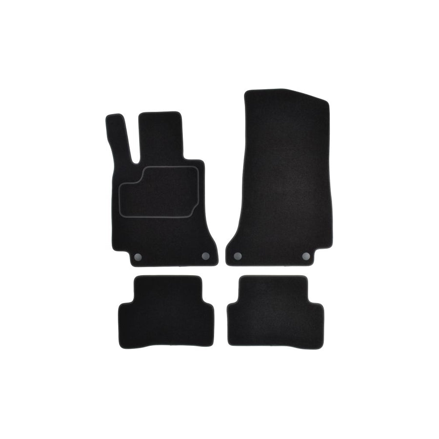 MAMMOOTH A041 MER131 PRM 01 Floor mat set suitable for MERCEDES-BENZ C-Class Textile, Front and Rear, Quantity: 4, Black