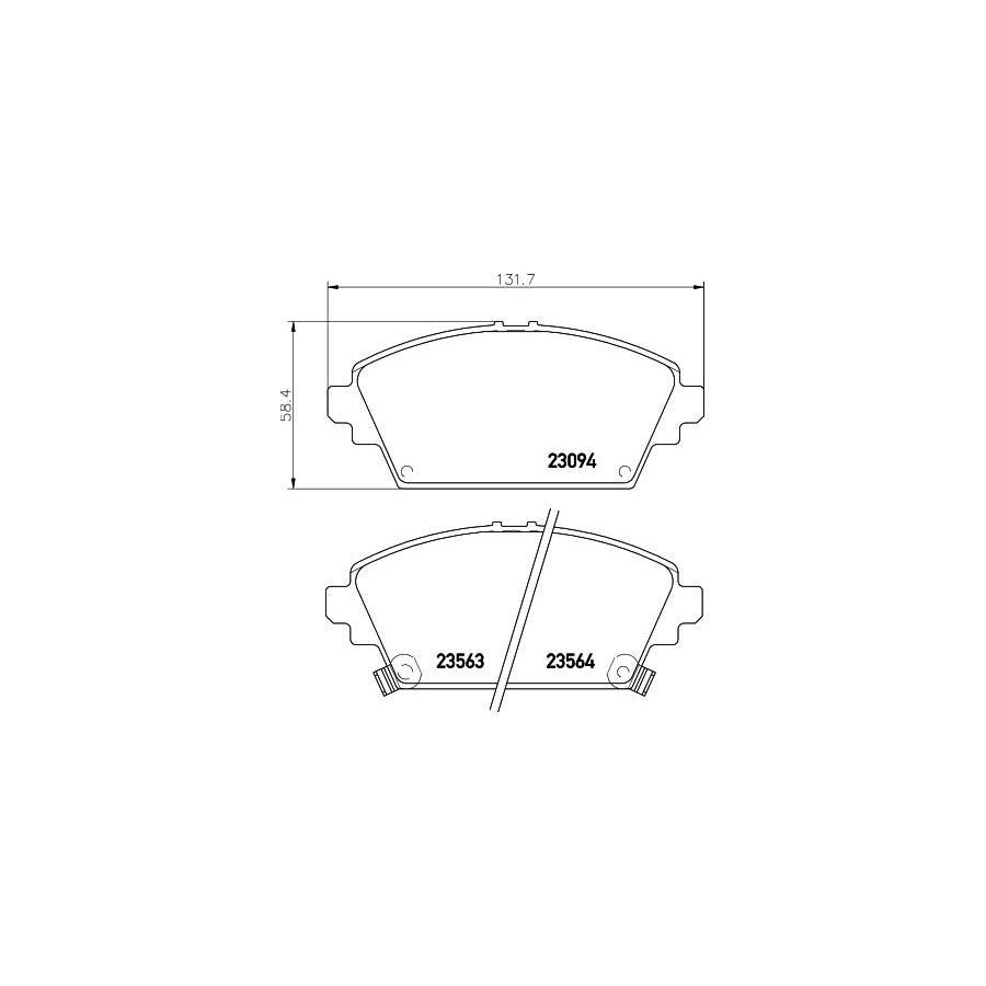 Hella 8DB 355 017 171 Brake Pad Set With Acoustic Wear Warning