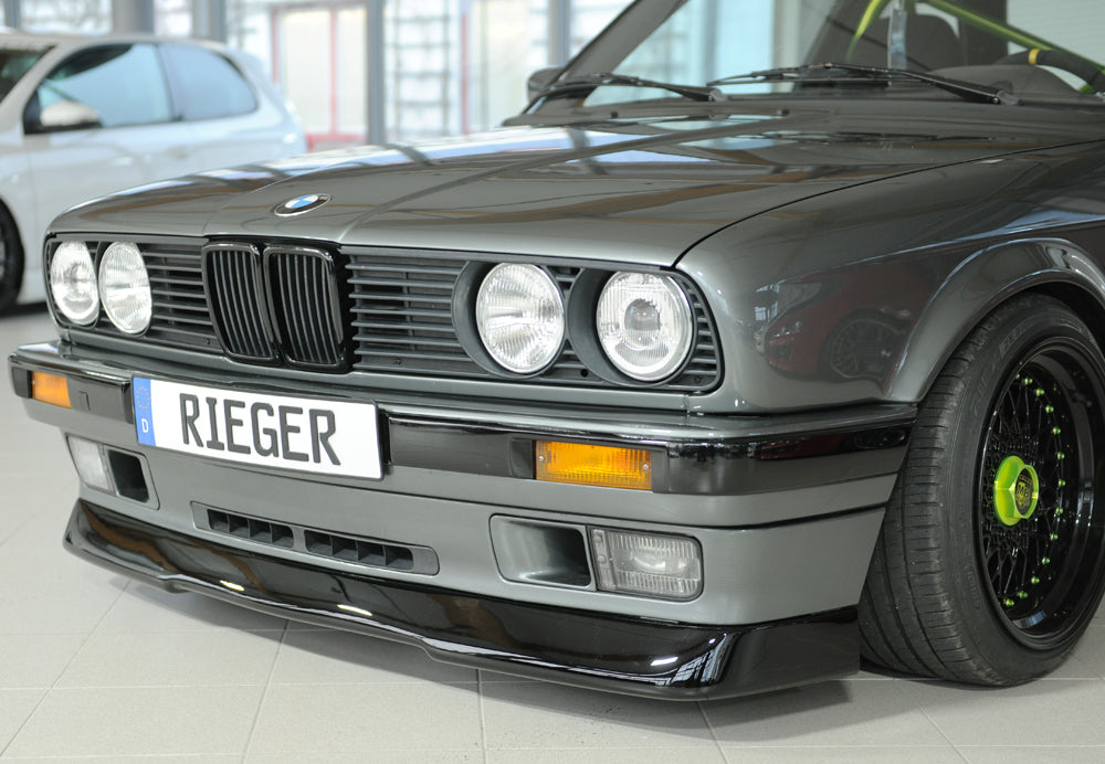 Rieger 00088270 BMW 3 Series E30 Front Splitter - Glossy Black
