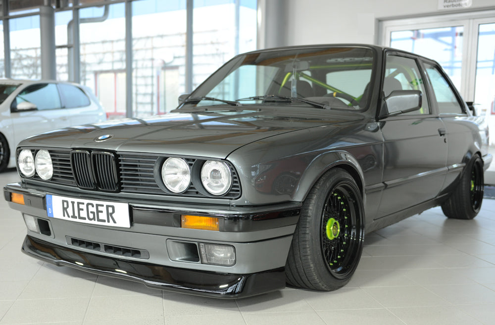 Rieger 00088270 BMW 3 Series E30 Front Splitter - Glossy Black