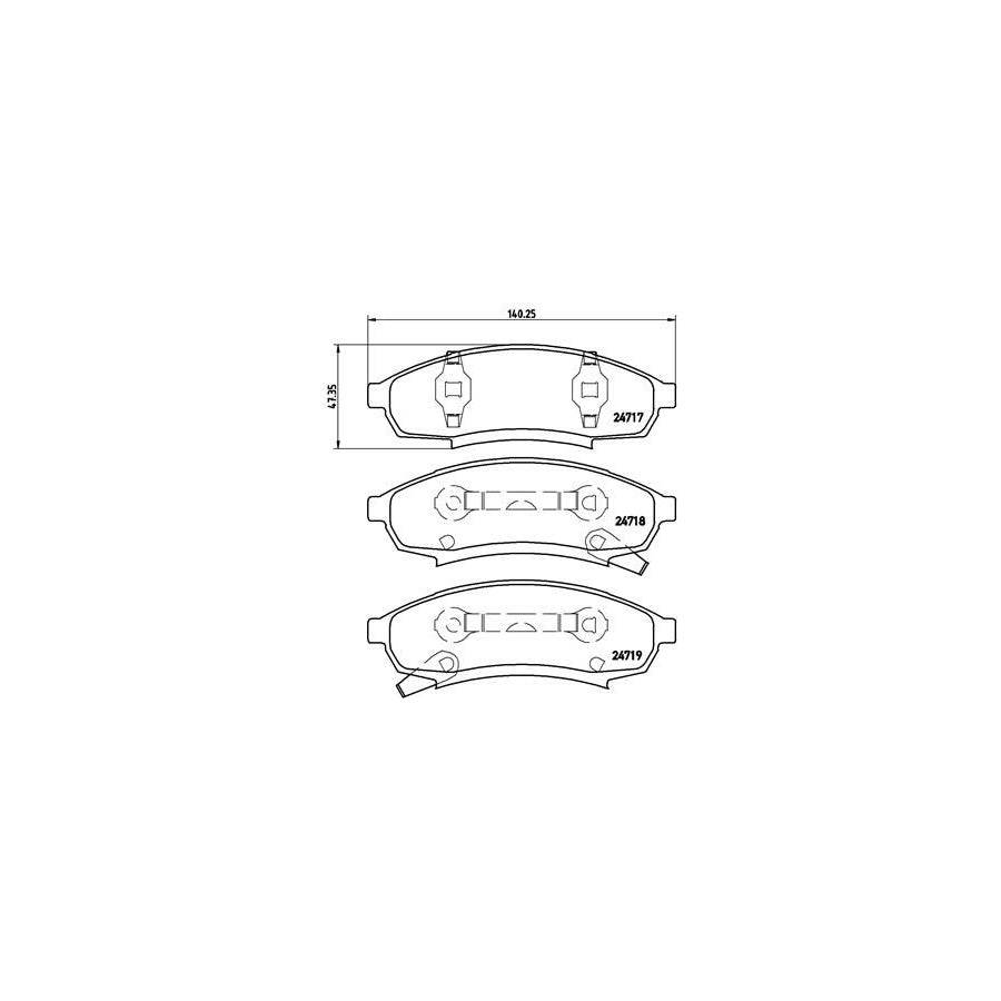 Brembo P 07 003 Brake Pad Set With Acoustic Wear Warning