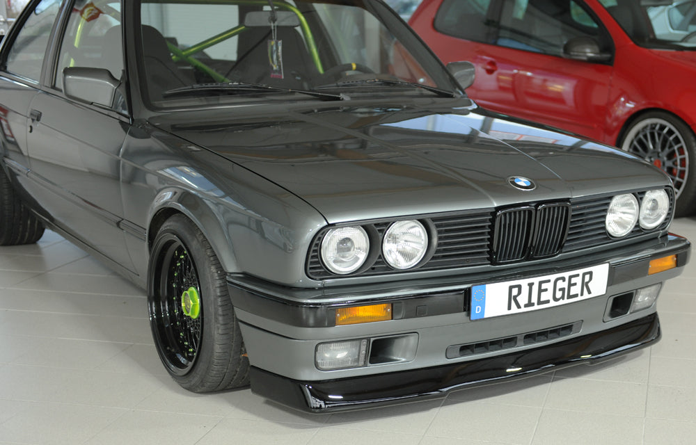 Rieger 00088270 BMW 3 Series E30 Front Splitter - Glossy Black