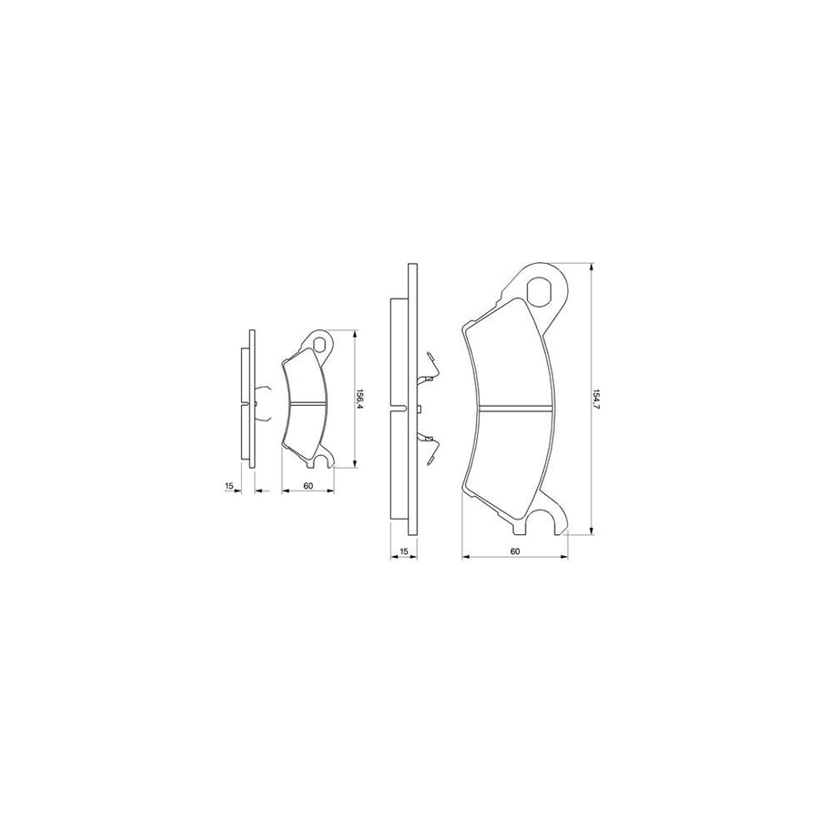 Bosch 0986490370 Brake Pad Set For Mazda 929 BP765