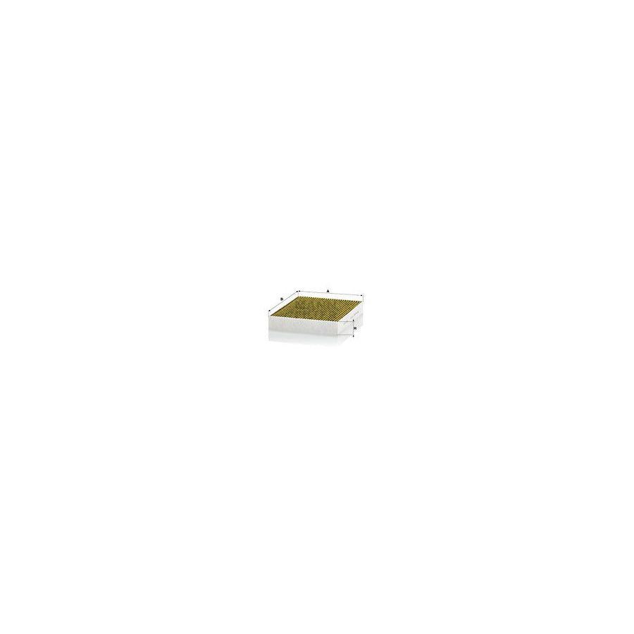 MANN-FILTER FP 28 009 Pollen filter Activated Carbon Filter, Activated Carbon Filter with polyphenol, Particulate filter (PM 2.5), with antibacterial action, with fungicidal effect