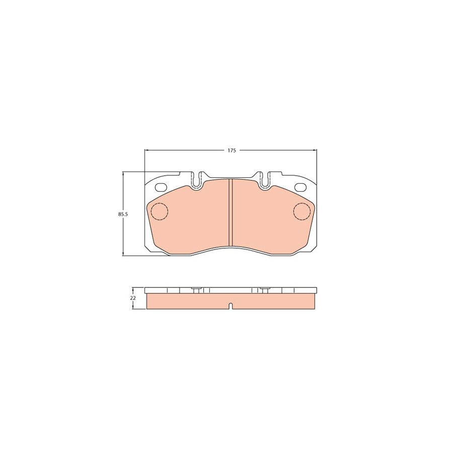 TRW Gdb5068 Brake Pad Set Prepared For Wear Indicator