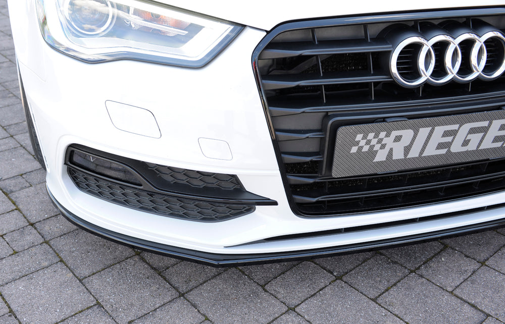 Rieger 00088115 Audi 8V Front Splitter (A3 & S3) - Glossy Black