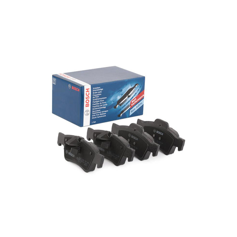 Bosch 0986494256 Brake Pad Set With Anti-Squeak Plate, With Mounting Manual, With Piston Clip