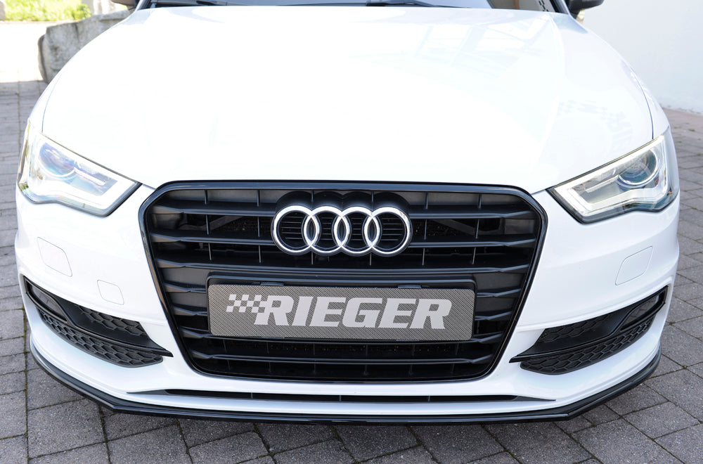 Rieger 00088115 Audi 8V Front Splitter (A3 & S3) - Glossy Black