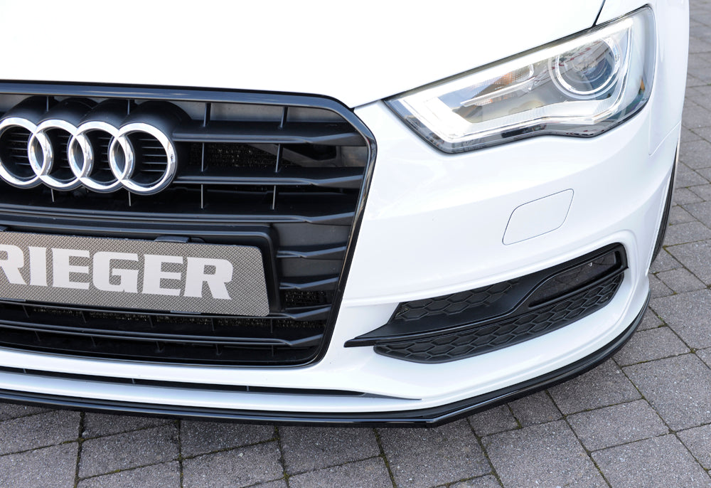 Rieger 00088115 Audi 8V Front Splitter (A3 & S3) - Glossy Black