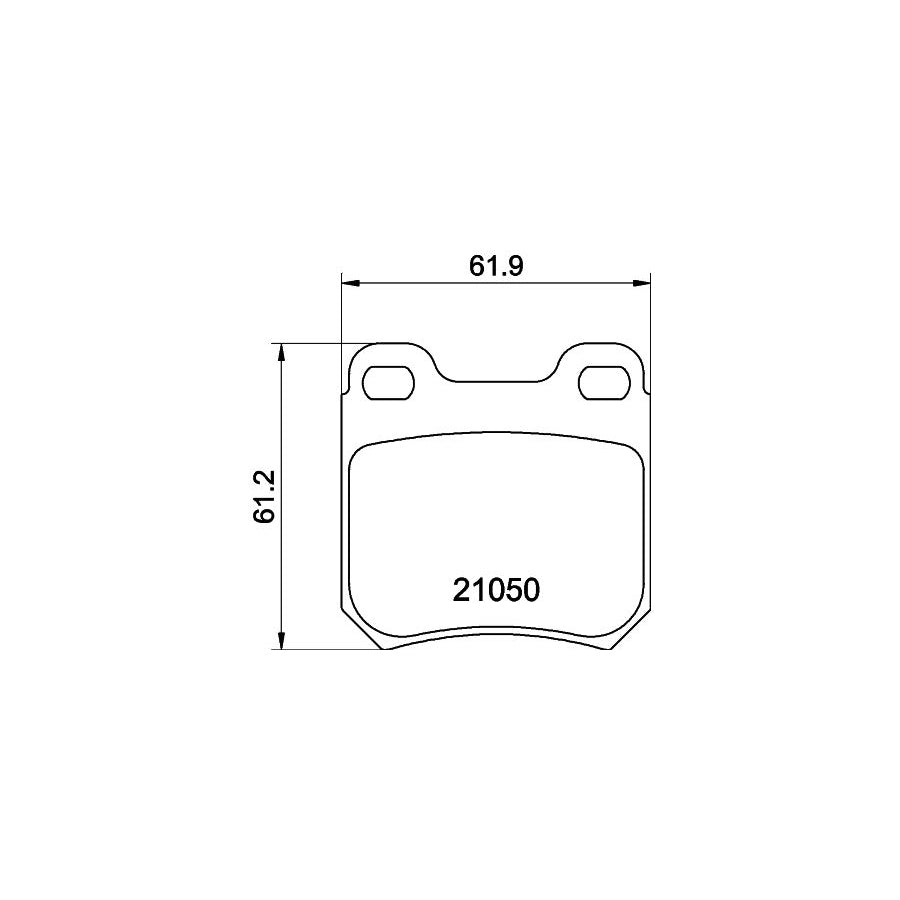 Hella 8DB 355 007 381 Brake Pad Set Not Prepared For Wear Indicator