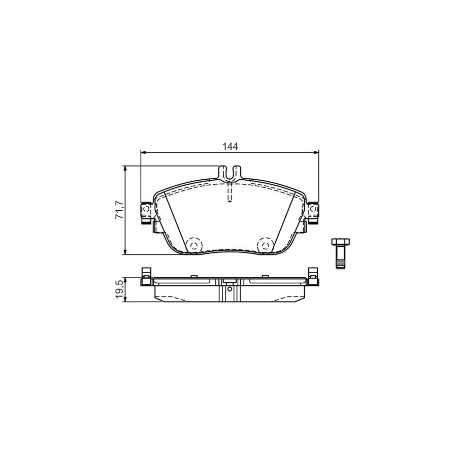 Bosch 0986Tb3170 Brake Pad Set With Bolts