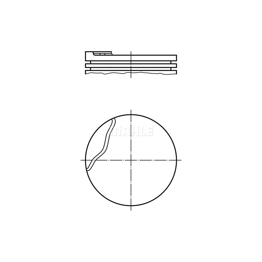MAHLE ORIGINAL 022 02 00 Piston 79,5 mm, at steering cylinder, Axle stop on frame