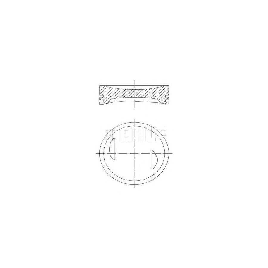 MAHLE ORIGINAL 6430200 Piston 65,5 mm, with piston rings