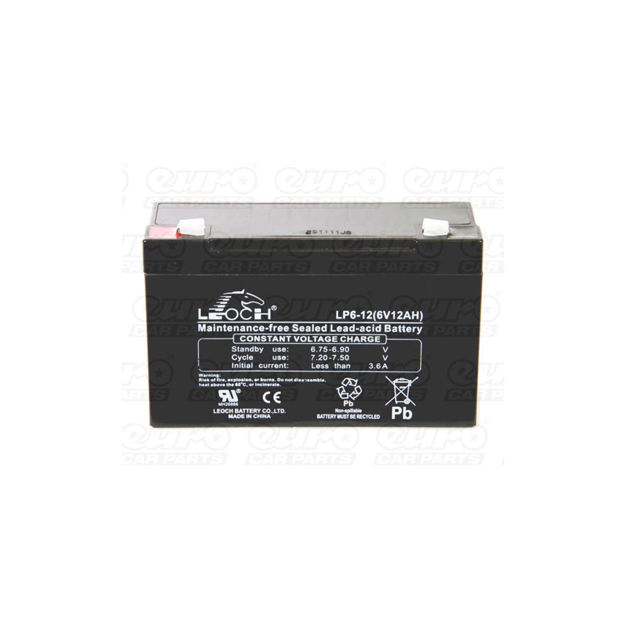 Leoch VRLA Sealed Battery - 6V 12Ah LP6-12