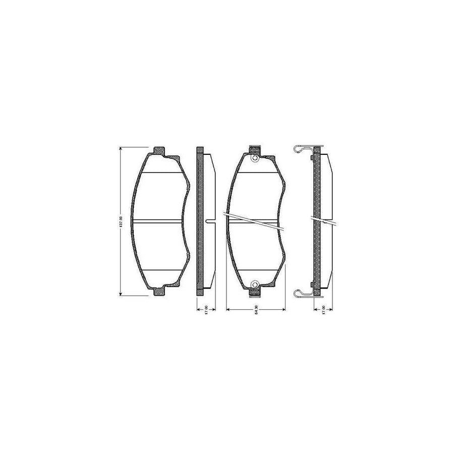 Bosch 0986Tb2171 Brake Pad Set Excl Wear Warning Contact With Accessories