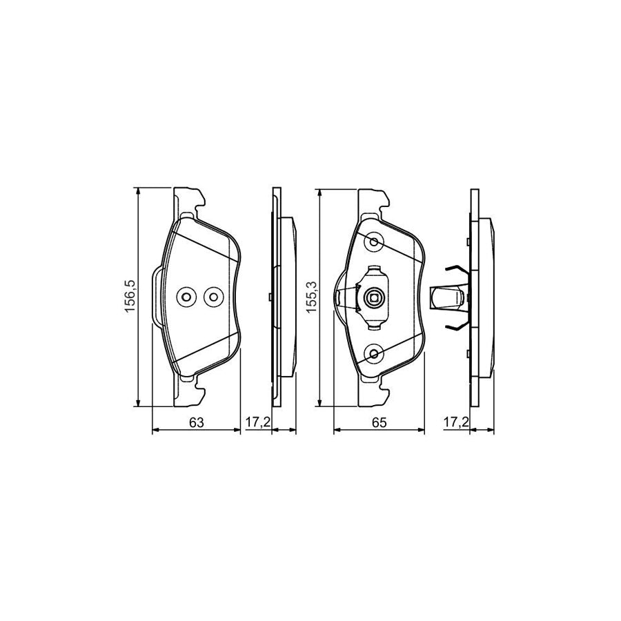 Bosch 0986495118 Brake Pad Set For Nissan Primera With Mounting Manual BP1508