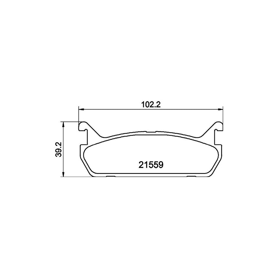 Hella 8DB 355 016 601 Brake Pad Set Not Prepared For Wear Indicator