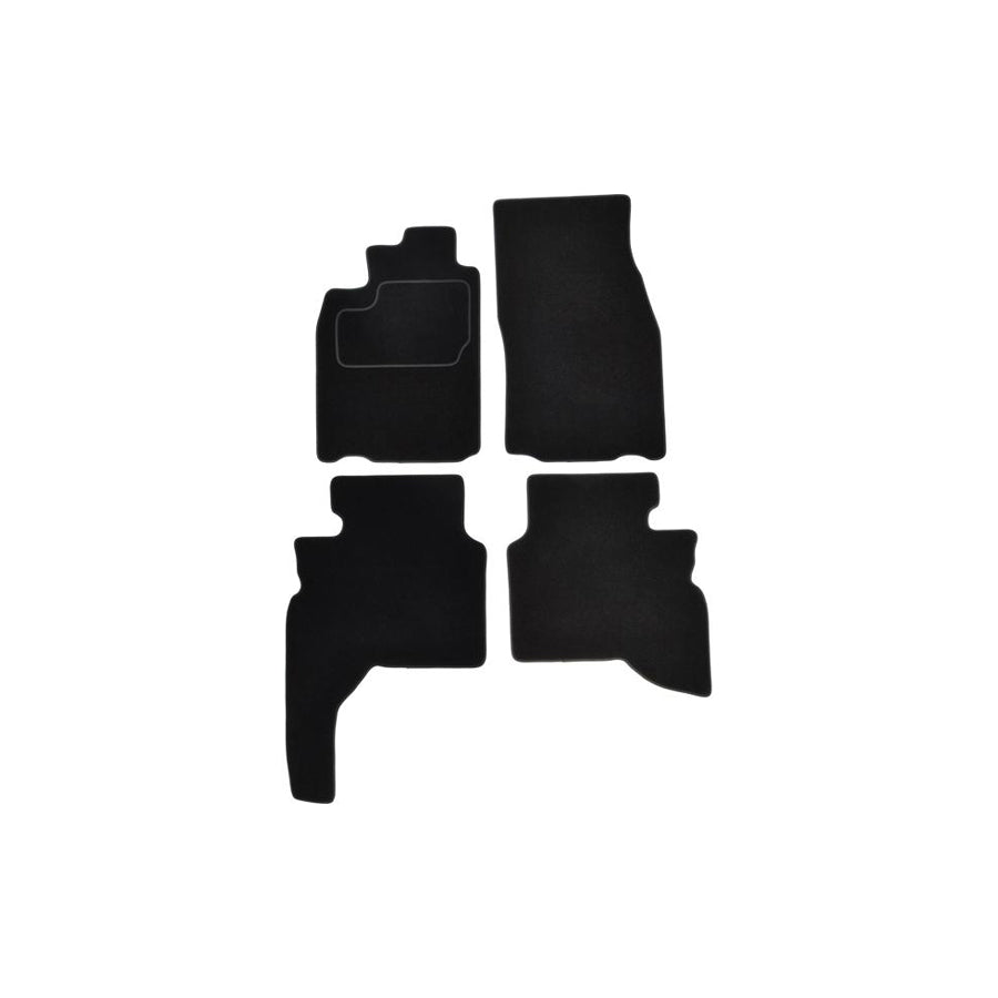 CUSTOPOL Tailored MIT155S Floor mat set for MITSUBISHI Pajero / Shogun Sport I Off-Road (K70, K90) Textile, Front and Rear, Quantity: 4, Grey