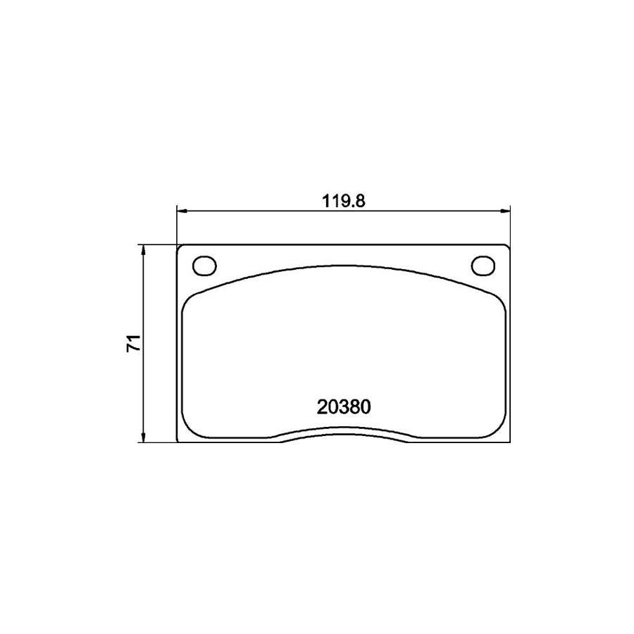 Hella 8DB 355 009 611 Brake Pad Set Not Prepared For Wear Indicator
