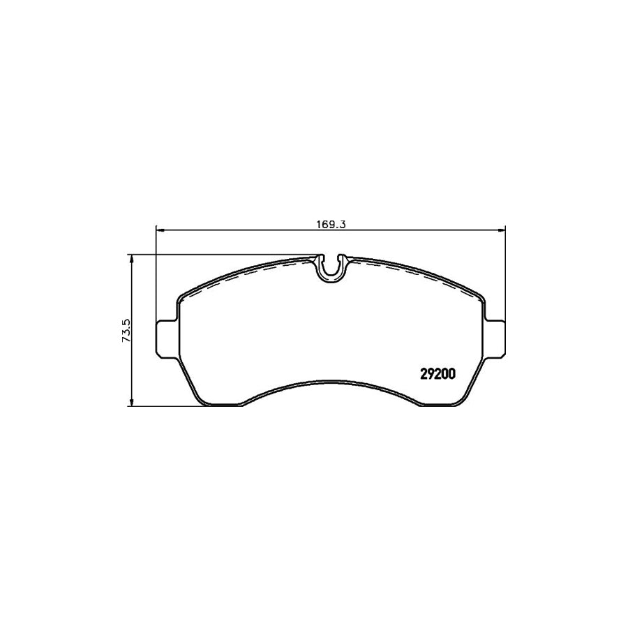 Hella 8DB 355 005 531 Brake Pad Set Prepared For Wear Indicator With Brake Caliper Screws With Accessories