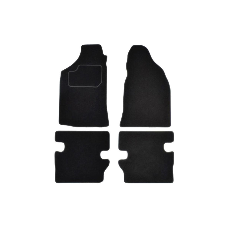 MAMMOOTH Tailored A041 MAZ110 PRM 01 Floor mat set for MAZDA BT-50 Pickup (CD, UN) Textile, Front and Rear, Quantity: 4, Black