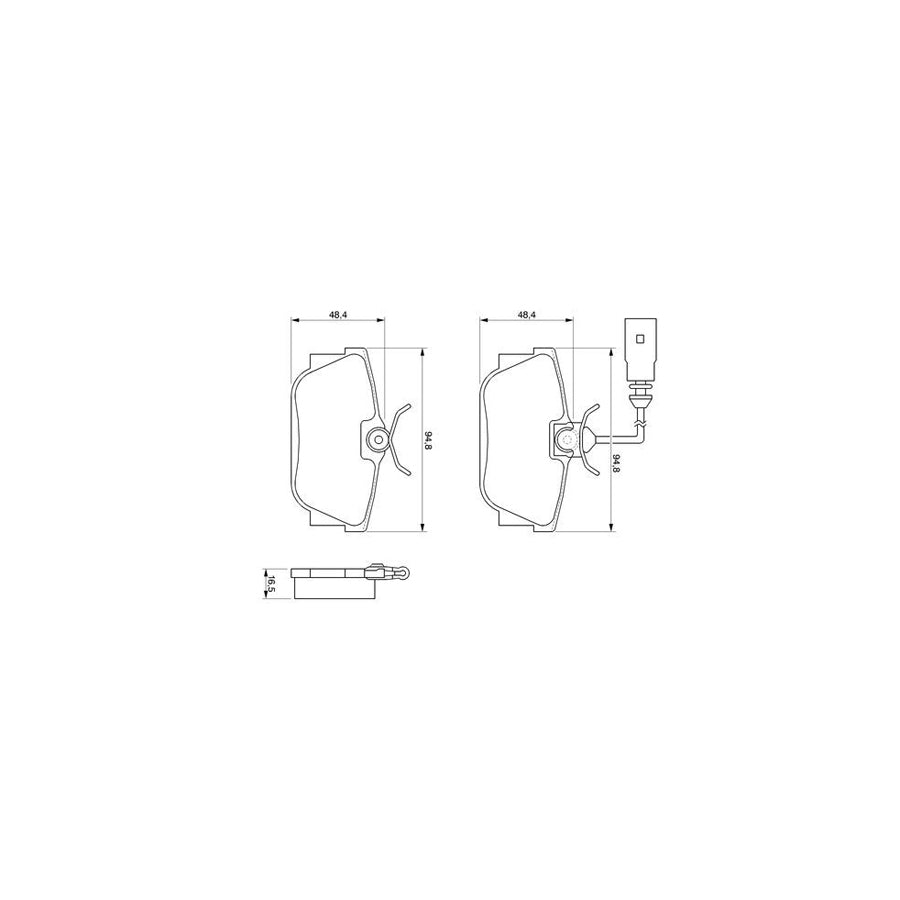 Bosch 0986424542 Brake Pad Set For Ford Galaxy Mk1 Wgr Mpv Front Axle Rear Axle With Mounting Manual BP293