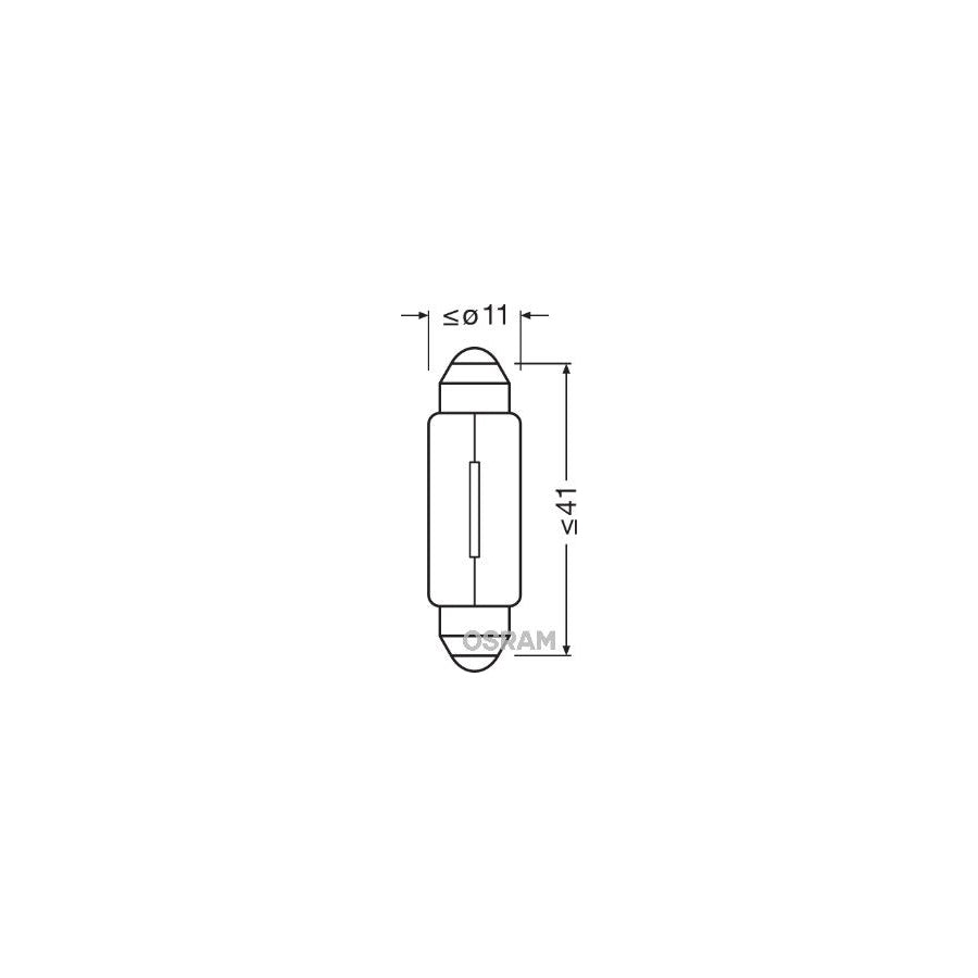 OSRAM ORIGINAL 6421 Bulb, licence plate light 24V 3W, Socket Bulb, SV8,5-8