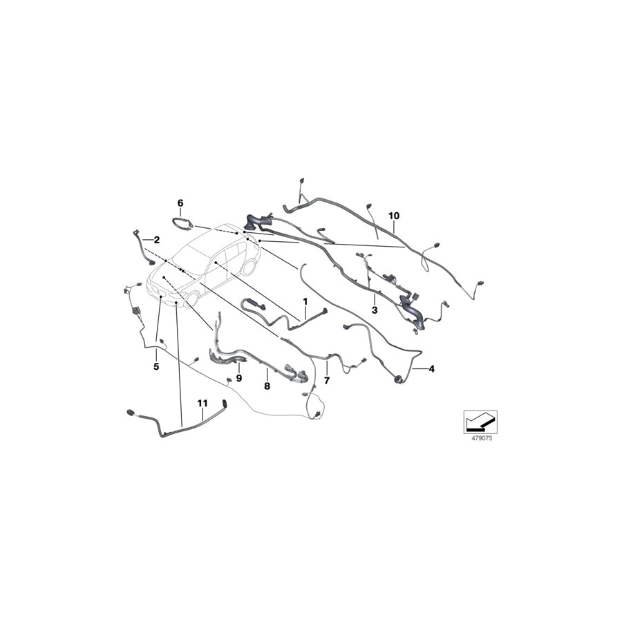 Genuine BMW 61118345014 Wiring Harness For Decklid (Inc. M4 GT4) | Duco Car Parts UK Car Parts