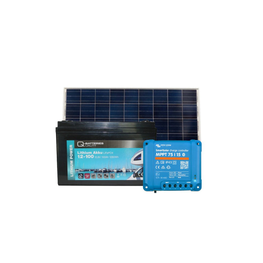 Q-Batteries 175W Solar kit with 100Ah lithium battery