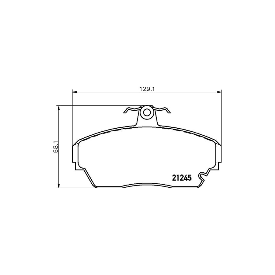 Hella 8DB 355 011 781 Brake Pad Set Prepared For Wear Indicator