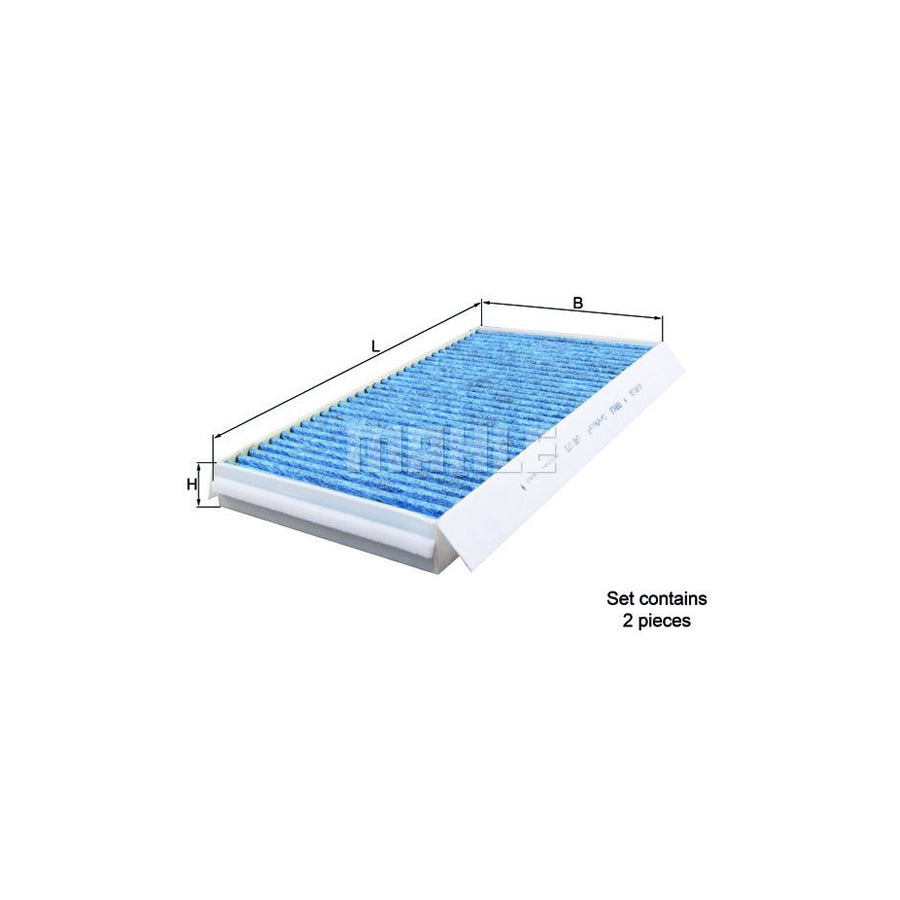 MAHLE ORIGINAL LAO 173/S Pollen filter Activated Carbon Filter, with anti-allergic effect, with antibacterial action, CareMetix?