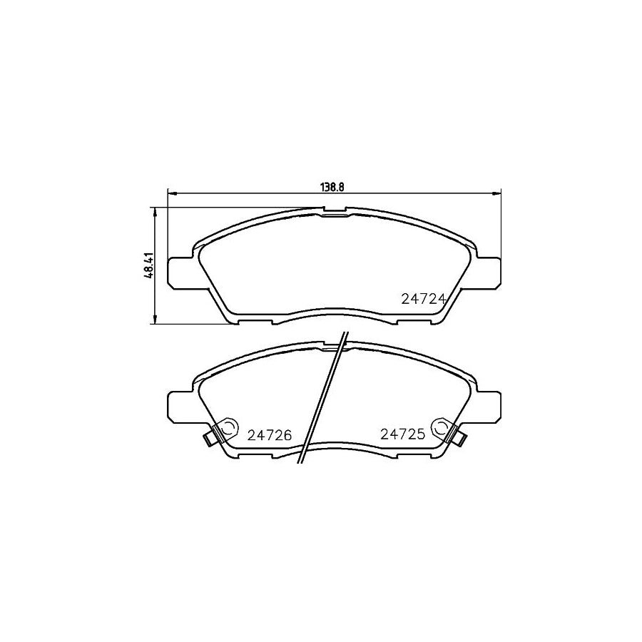 Hella 8DB 355 014 071 Brake Pad Set With Acoustic Wear Warning