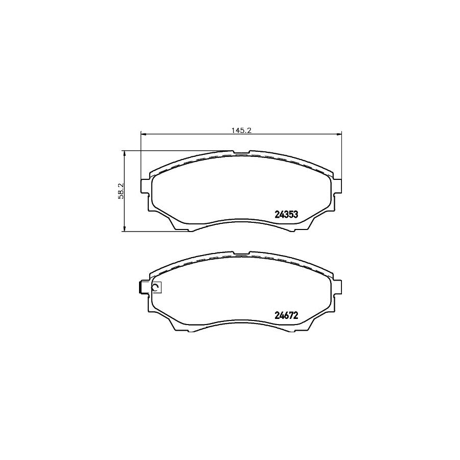 Hella 8DB 355 012 381 Brake Pad Set With Acoustic Wear Warning