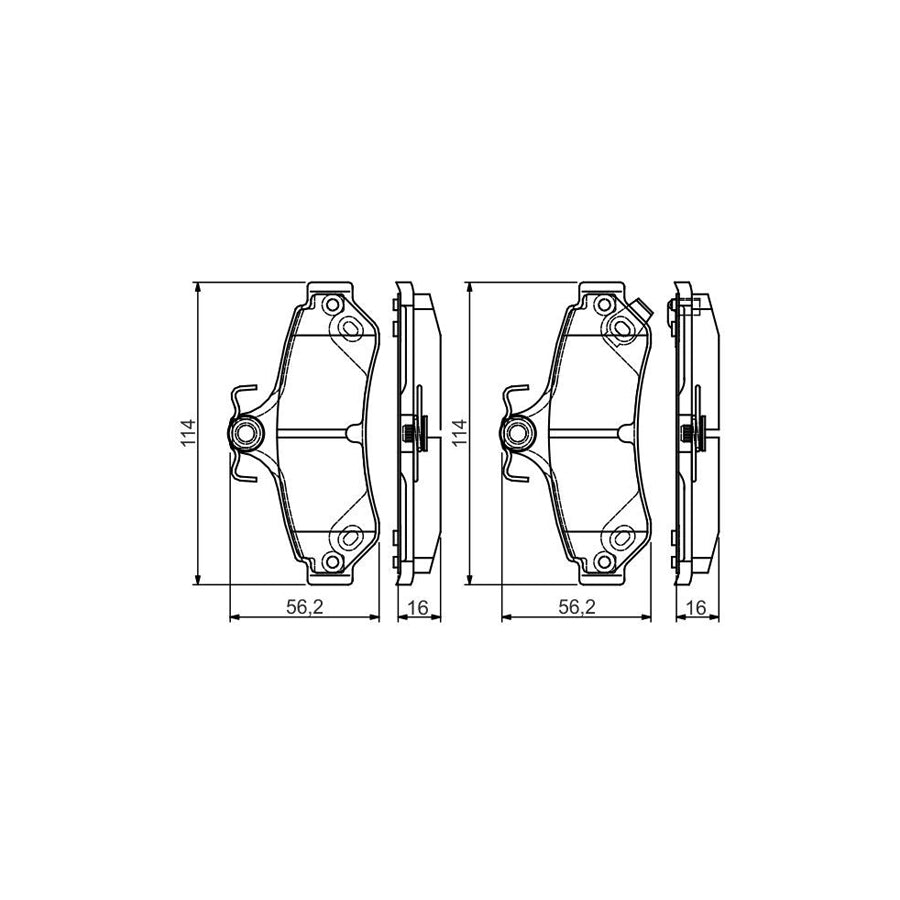 Bosch 0986495173 Brake Pad Set With Acoustic Wear Warning With Mounting Manual BP1563