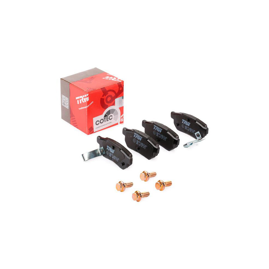 TRW Cotec Gdb499 Brake Pad Set With Acoustic Wear Warning With Brake Caliper Screws With Accessories