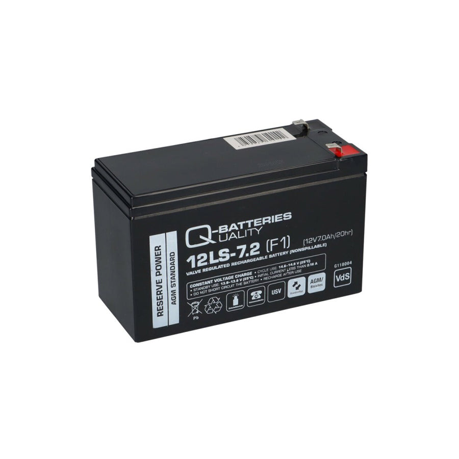 Q-Batteries 12LS7.2 F1 12V 7Ah lead fleece battery / AGM VRLA with VdS