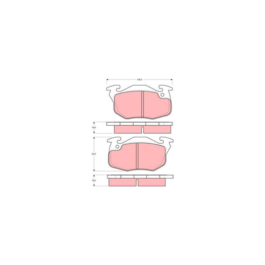 TRW Gdb1277 Brake Pad Set Not Prepared For Wear Indicator