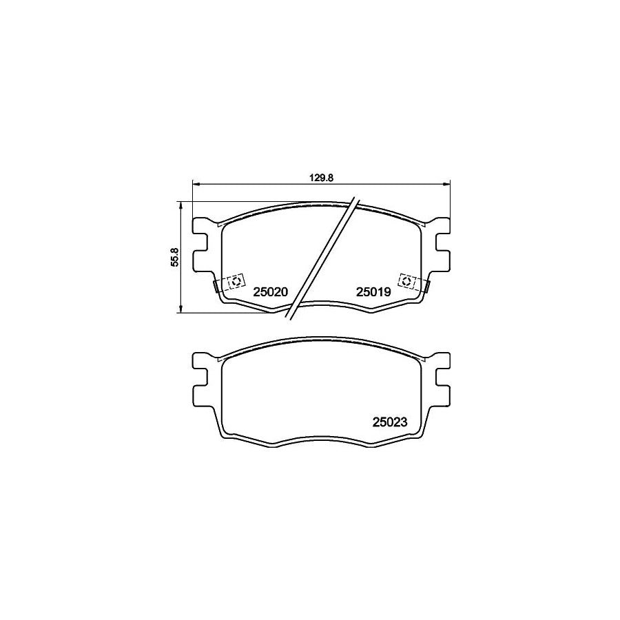 Hella 8DB 355 014 921 Brake Pad Set For Hyundai I20 I Hatchback Pb With Acoustic Wear Warning