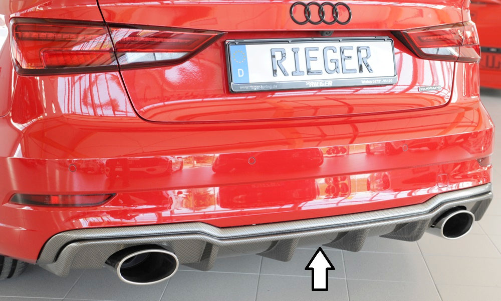 Rieger 00099617 Audi 8V Rear Diffuser (A3 & S3)