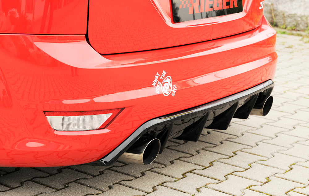 Rieger 00088118 Ford Focus 2 ST Rear Diffuser for Original Tailpipe Left & RIght - Glossy Black