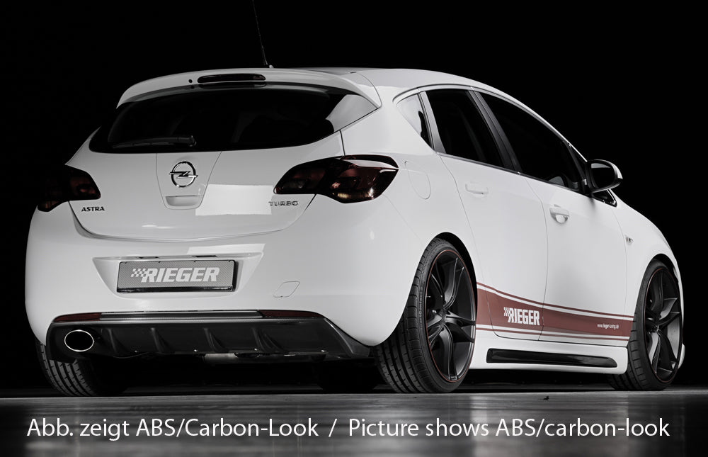 Rieger 00051317 Opel Astra J Rear Diffuser for Sport Tailpipe Left - Matte Black