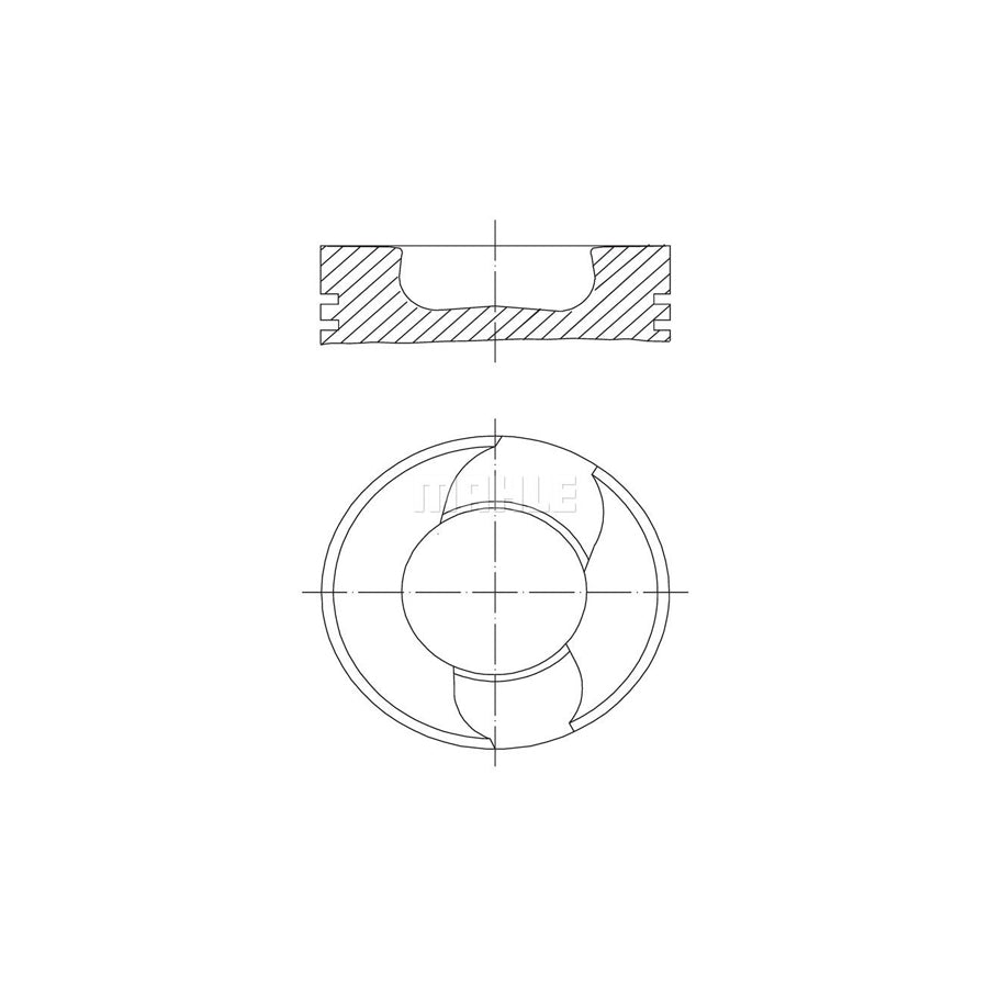 MAHLE ORIGINAL 229 02 00 Piston 128,0 mm, with piston ring carrier