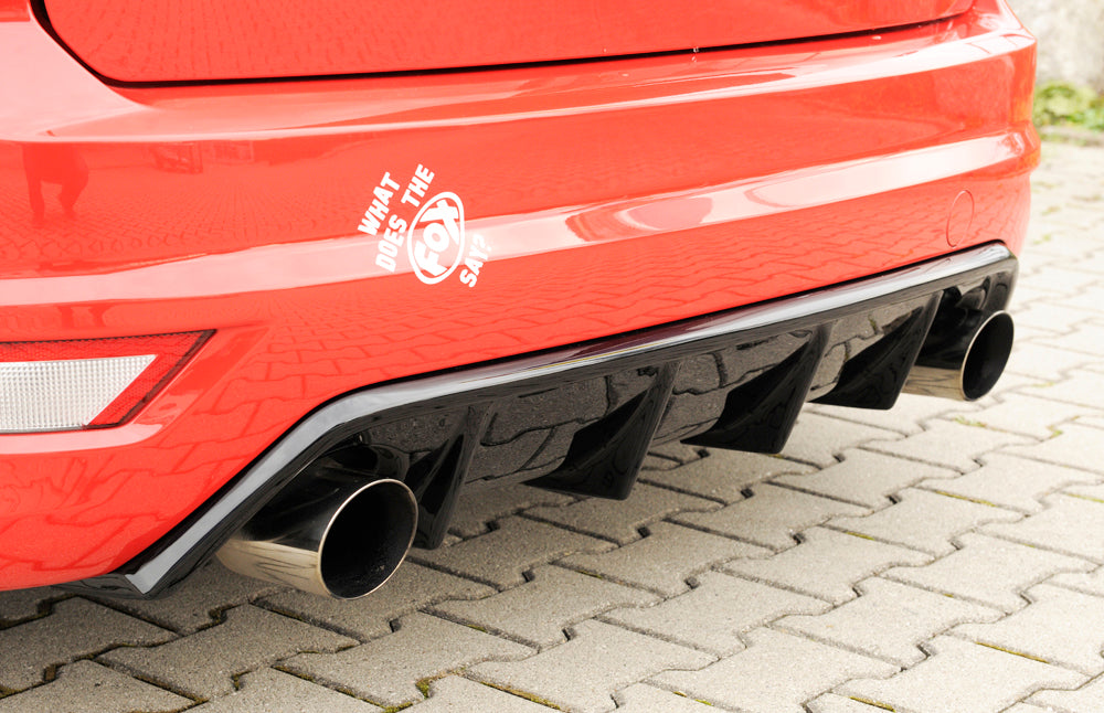 Rieger 00088118 Ford Focus 2 ST Rear Diffuser for Original Tailpipe Left & RIght - Glossy Black