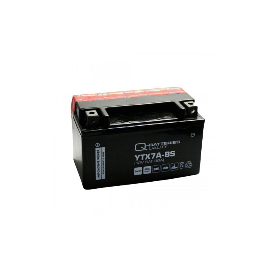 Q-Batteries Motorcycle Battery YTX7ABS AGM 50615 12V 6Ah 90A