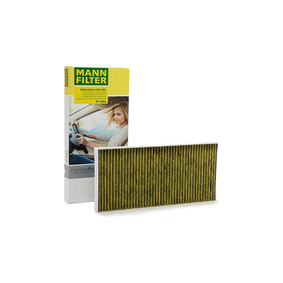 MANN-FILTER FP 4054 Pollen filter Activated Carbon Filter, Activated Carbon Filter with polyphenol, Particulate filter (PM 2.5), with antibacterial action, with fungicidal effect, FreciousPlus