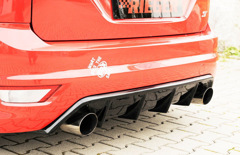 Rieger 00088118 Ford Focus 2 ST Rear Diffuser for Original Tailpipe Left & RIght - Glossy Black