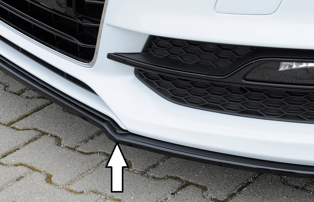 Rieger 00088116 Audi 8V Front Splitter (A3 & S3) - Glossy Black