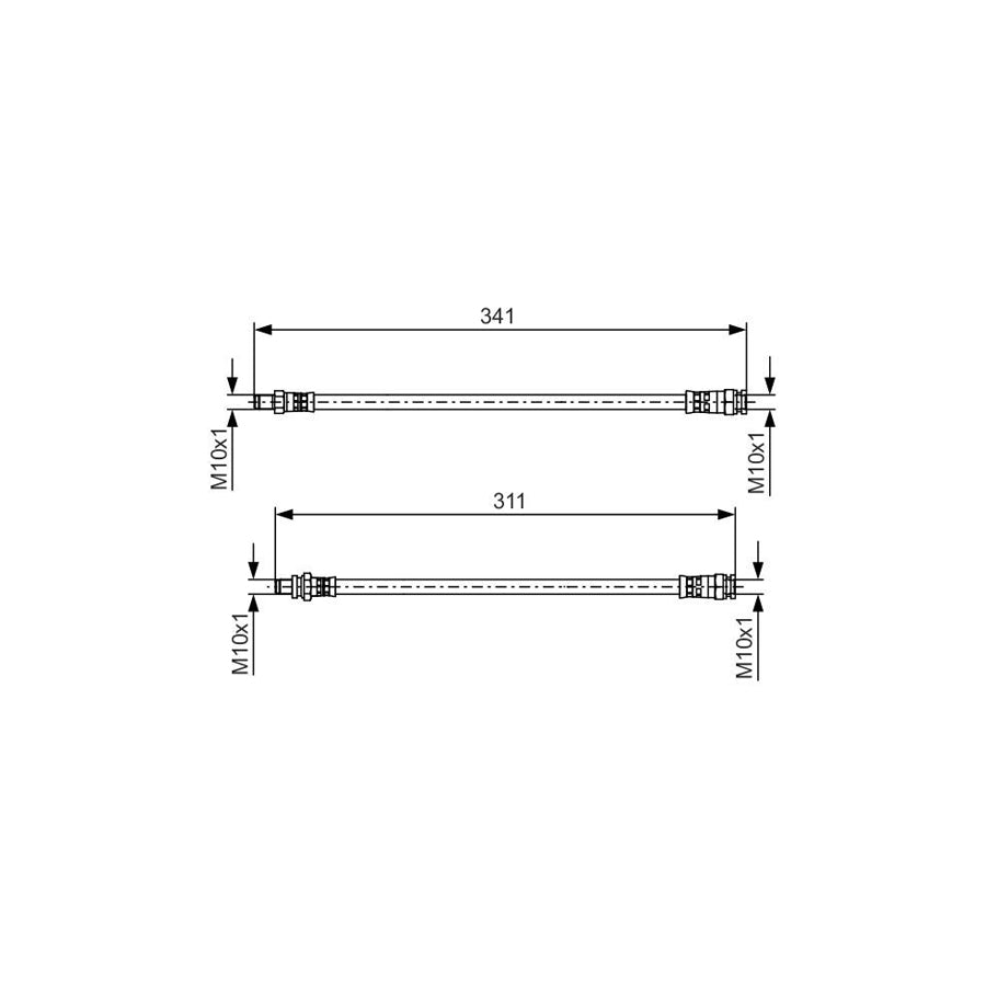 BOSCH 1 987 481 525 Brake Hose for SMART FORTWO 595Mm