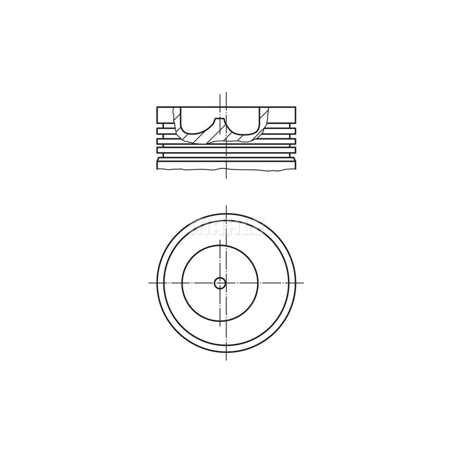 MAHLE ORIGINAL 015 92 10 Piston for FORD TRANSIT 93,67 mm, with piston ring carrier, without cooling duct